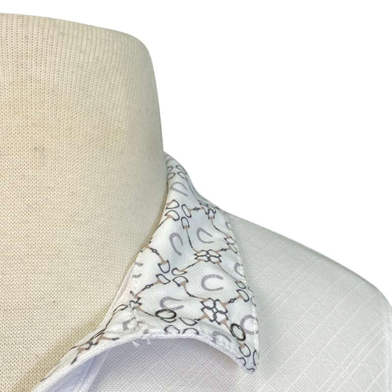 Kerrits 'Spectrum' Short Sleeve Show Shirt in White/Horseshoes