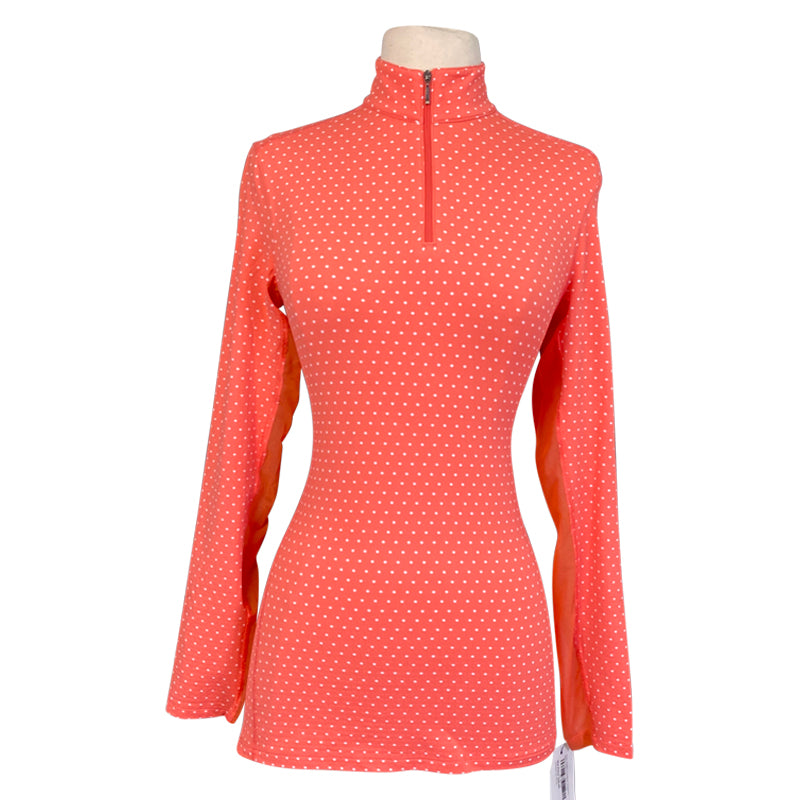 Dover Saddlery 'CoolBlast' Sunshirt in Salmon Polka Dots