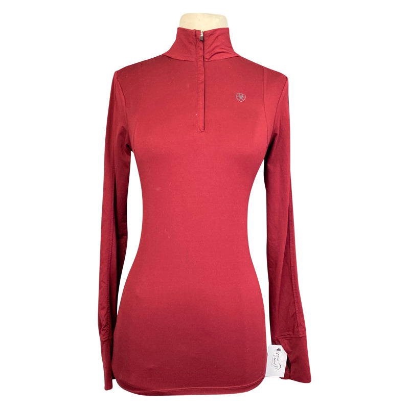 Ariat 'Lowel'l 1/4 Zip Baselayer in Burgundy