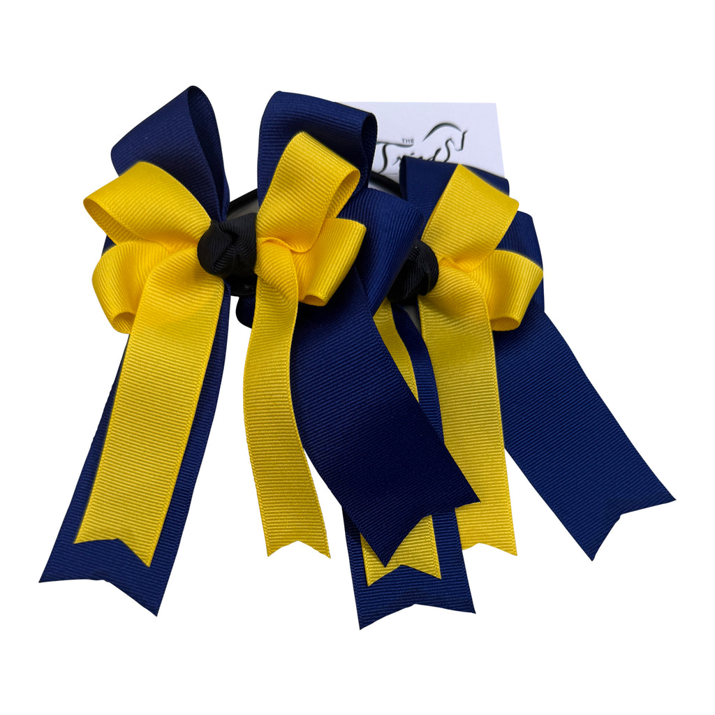 Show Bows in Navy/Yellow
