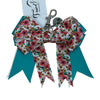Ballerina Bows Charm Bow in Teal/Pink Floral
