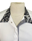 FITS Show Shirt in White/Black Florals