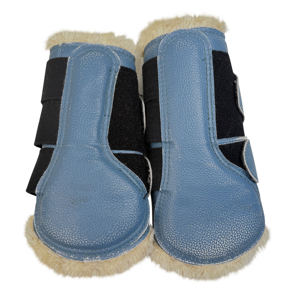LeMieux Fleece Lined Brushing Boots in Ice Blue