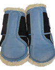 LeMieux Fleece Lined Brushing Boots in Ice Blue