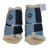 LeMieux Fleece Lined Brushing Boots in Ice Blue
