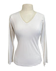CALLIDAE The Long Sleeve Tech V Neck in White 