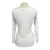 CALLIDAE The Long Sleeve Tech V Neck in White 
