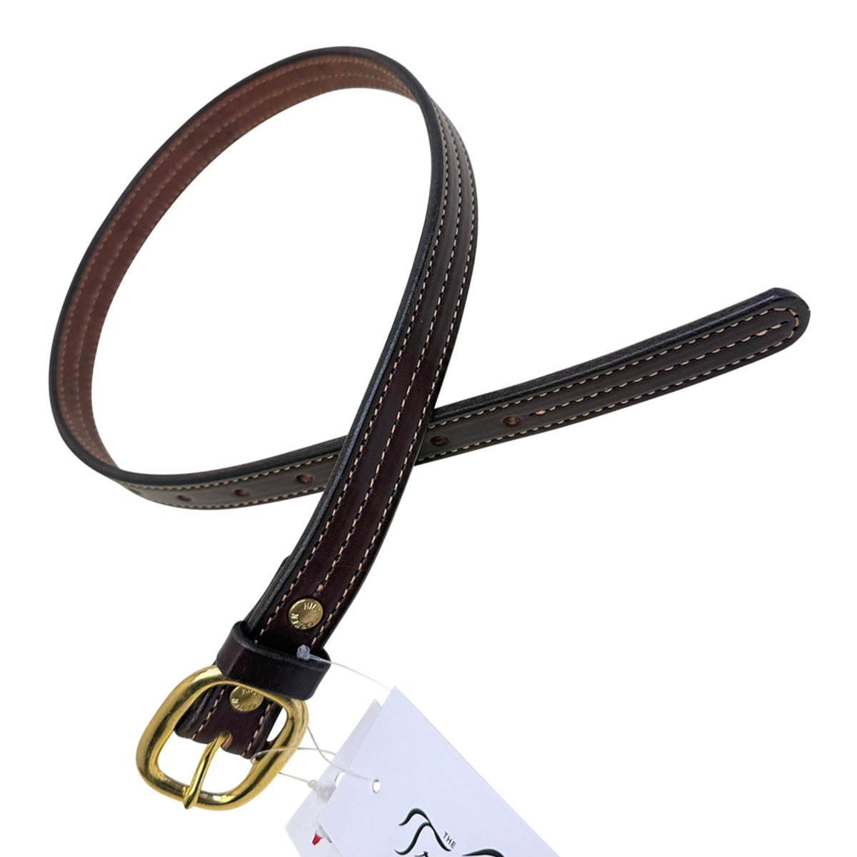 Green Hill Collection &#39;The 1&quot; Halter&#39; Belt in Havana