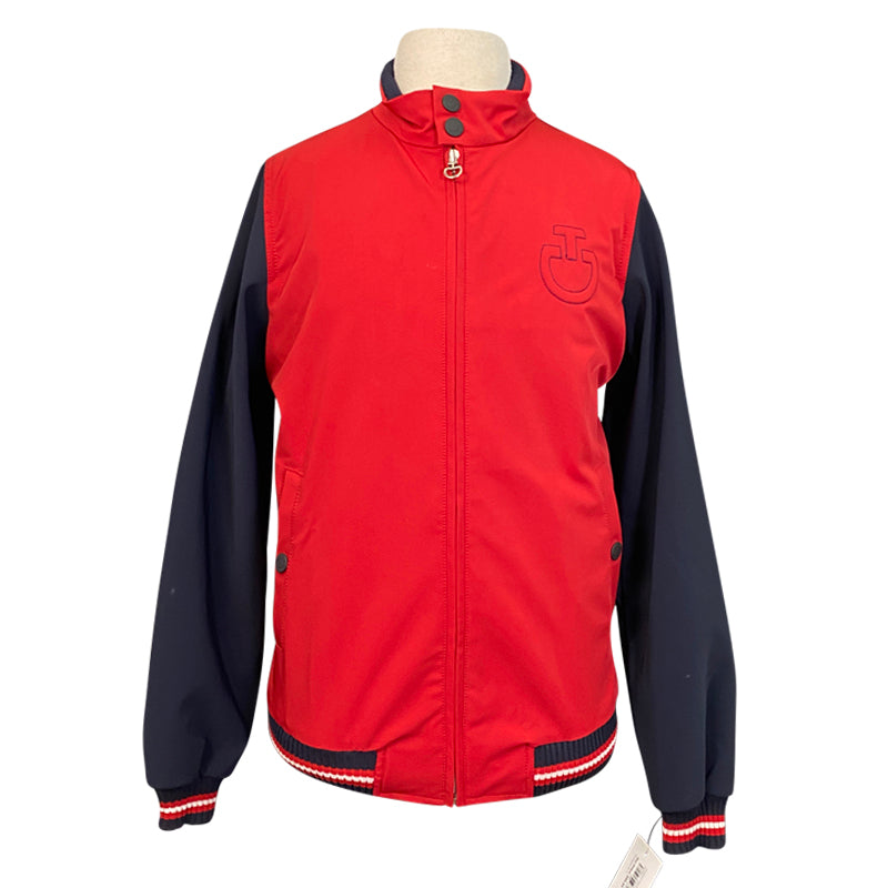 Cavalleria Toscana Varsity Jacket in Red/Navy 