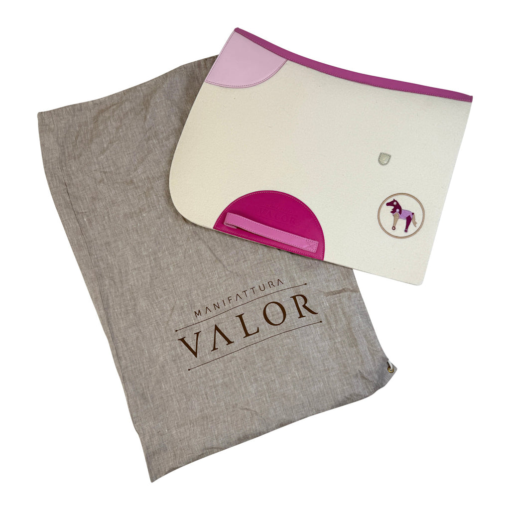 Manifattura Valor 'Joy' Mini Saddle Pad in Rosa - Pony