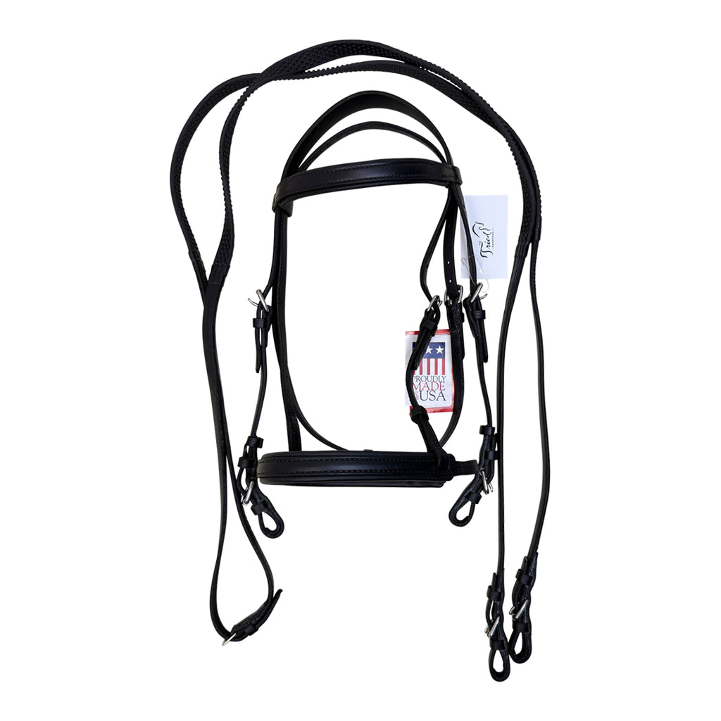 Nunn Finer Bridle w/ Rubber Reins in Black
