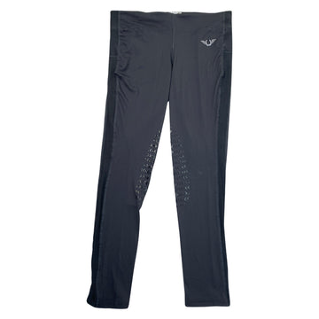 TuffRider Ventilated Schooling Tights in Charcoal