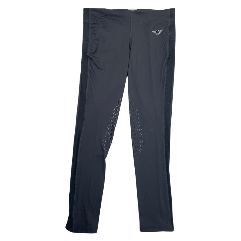 TuffRider Ventilated Schooling Tights in Charcoal