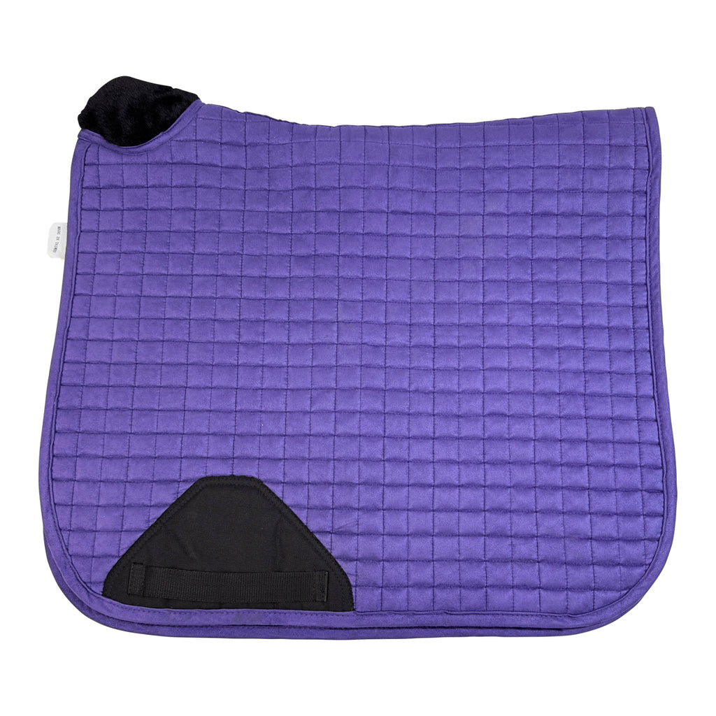 Schneiders Suede Dressage Saddle Pad W/ Fleece in Purple