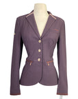 Samshield 'Victorine' Crystal Fabric Competition Jacket in Aubergine/Rose Gold - Women's FR 34 (US 4)