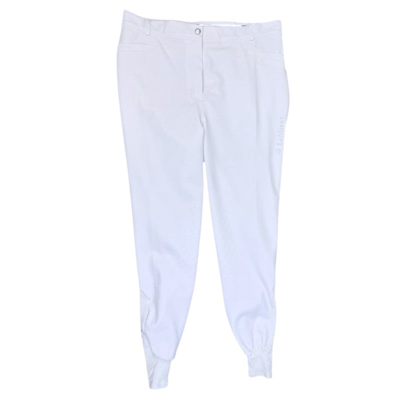 LeMieux 'Dynamique' Silicone Knee Patch Breeches in White