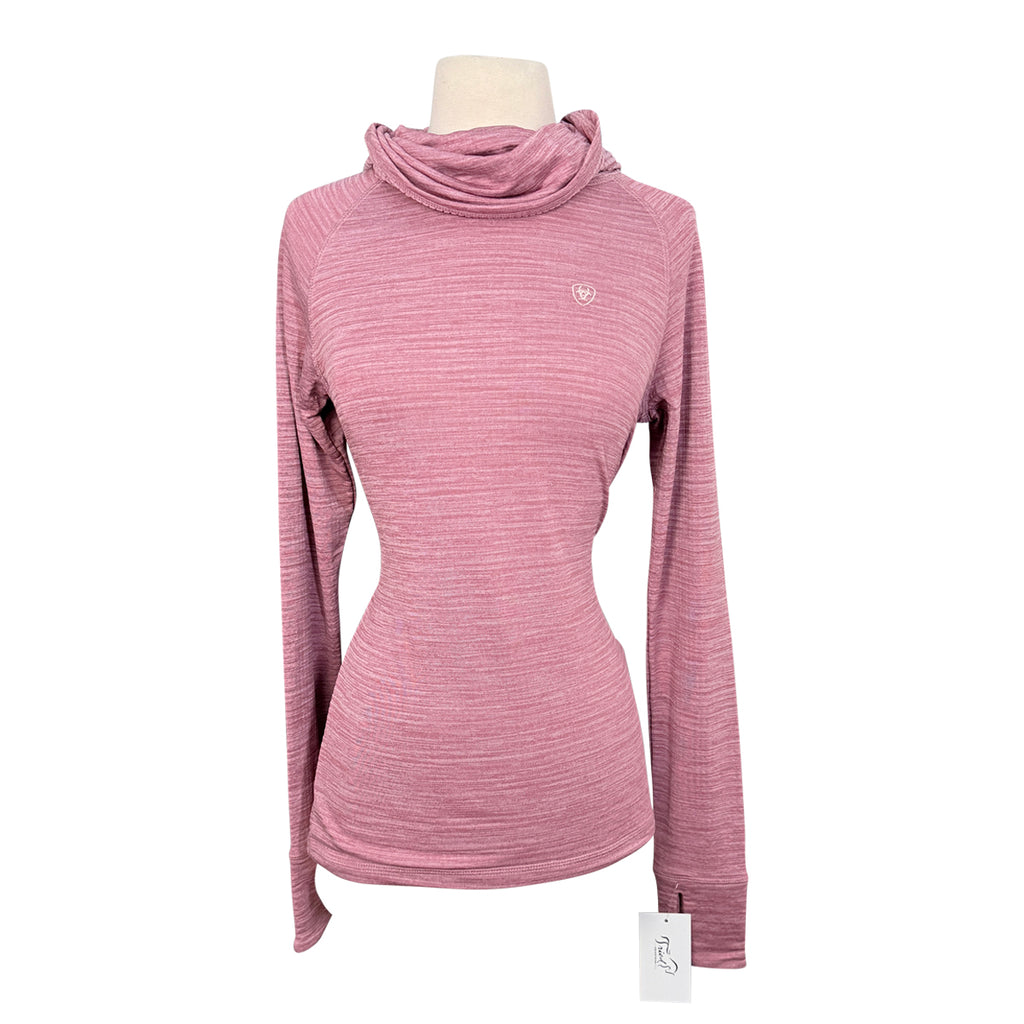 Ariat Tek Cold Series Cowl Long Sleeve Sweater in Heather Pink