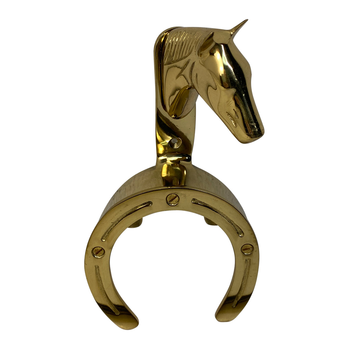 Horsehead Bridle Bracket in Brass