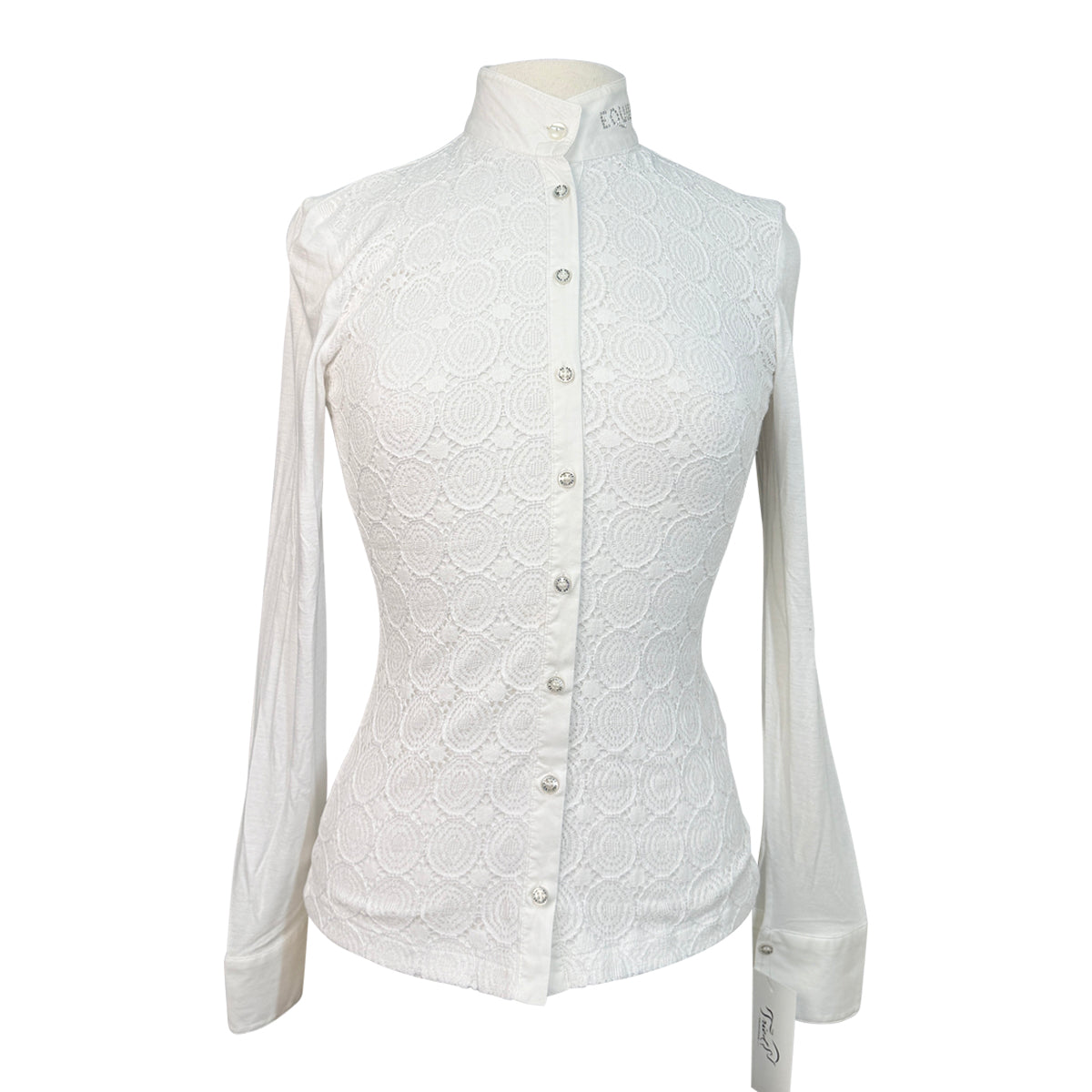 Equiline Embossed Show Shirt in White
