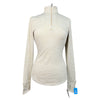 Ariat TEK Cold Series 'Gridwork' Quarter Zip Baselayer in Raw Canvas