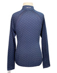 Ariat TEK Heat Series Long Sleeve Shirt in Navy/Polka Dots - Children's 10 (Medium)