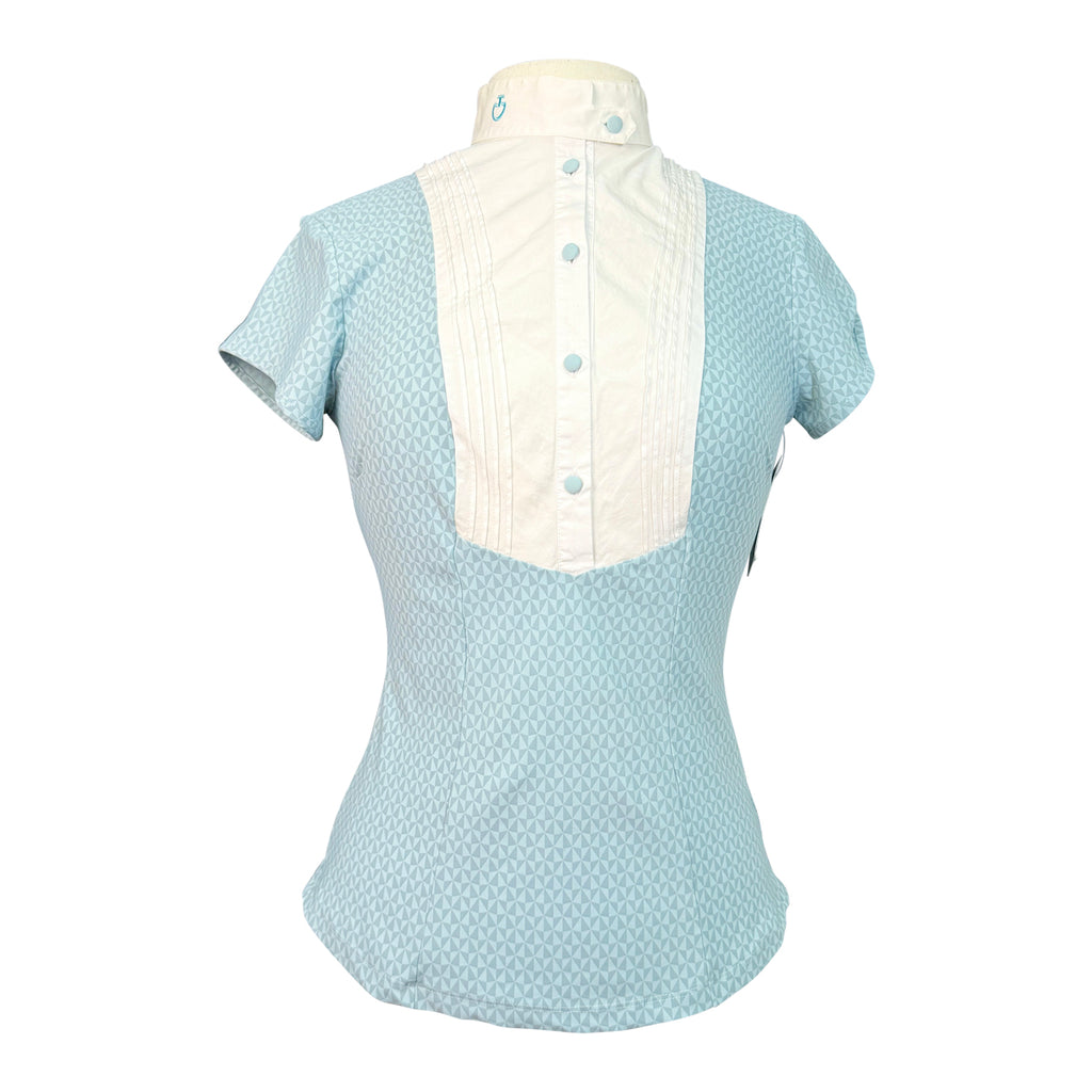 Cavalleria Toscana Show Shirt in Geometric Teal