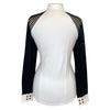 Levade Clothier 'Kate' Show Shirt in White/Black - Women's Medium