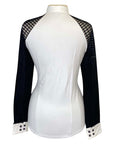 Levade Clothier 'Kate' Show Shirt in White/Black - Women's Medium
