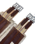 Lettia Clik Girth with CoolMax in Brown/White 