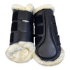 Horze Wilton Faux Fur Brushing Boots in Black
