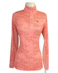 Front of Ariat 'Sunstopper 2.0' Shirt in Coral Trot Line - Women's  XS
