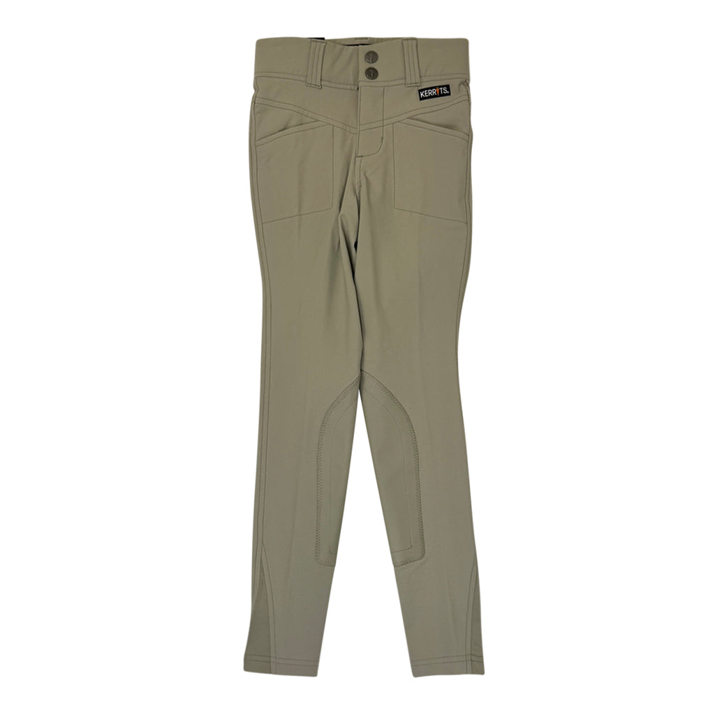 Kerrits Kids 'Crossover II' Knee Patch Breeches in Tan - Children's Large