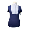 Cavalleria Toscana Short Sleeve Show Shirt in Navy/Blue