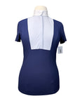 Cavalleria Toscana Short Sleeve Show Shirt in Navy/Blue