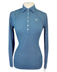 Ariat Snap Sun Shirt in Navy/Teal Geo - Women's Small