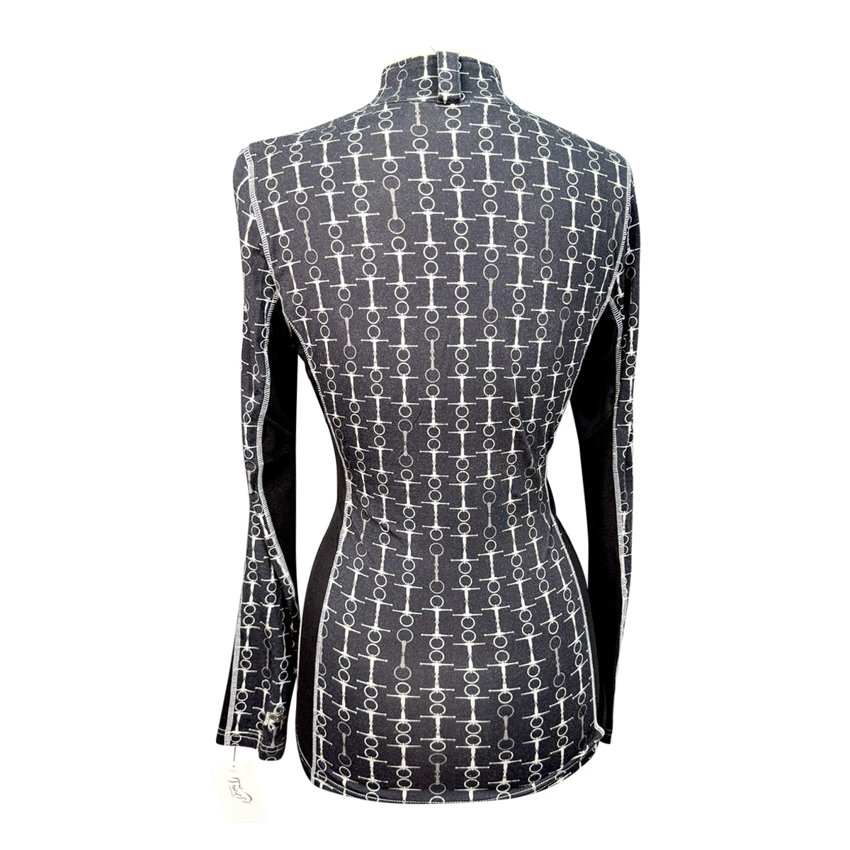 Goode Rider 1/2 Zip Bamboo L/S Shirt in Black/Grey Bits