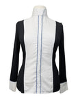 Le Fash Open Placket Shirt in White/Black - Women's XL