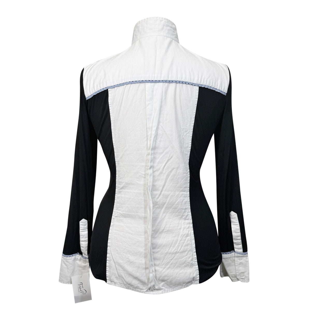 Le Fash Open Placket Shirt in White/Black - Women's XL