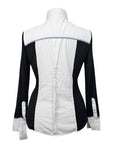 Le Fash Open Placket Shirt in White/Black - Women's XL