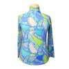 G Lifestyle Long Sleeve Sun Shirt in Monte Carlo Aqua Peri