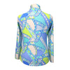 G Lifestyle Long Sleeve Sun Shirt in Monte Carlo Aqua Peri