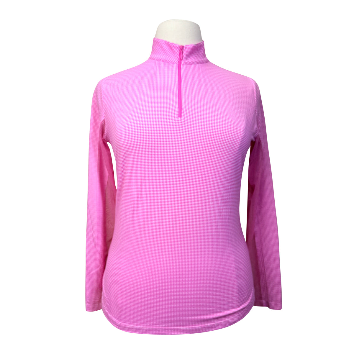 IBKUL Long Sleeve Shirt in Pink/White Gingham