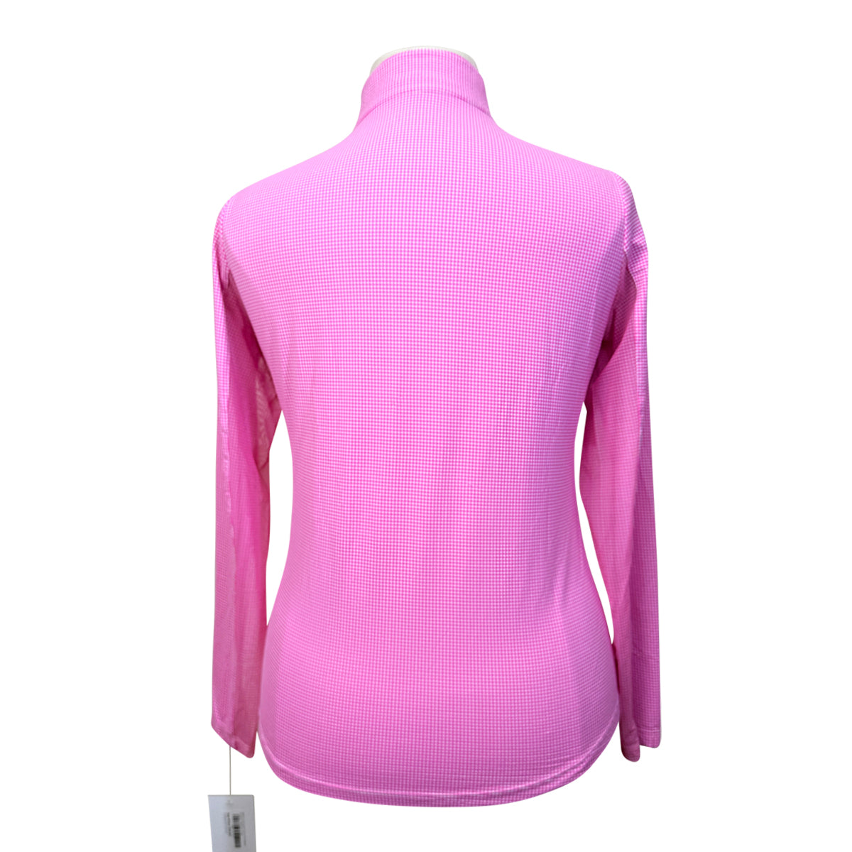 IBKUL Long Sleeve Shirt in Pink/White Gingham