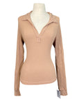 Euphoric Equestrian 'Coco Waffle Polo' in Tan - Women's Small