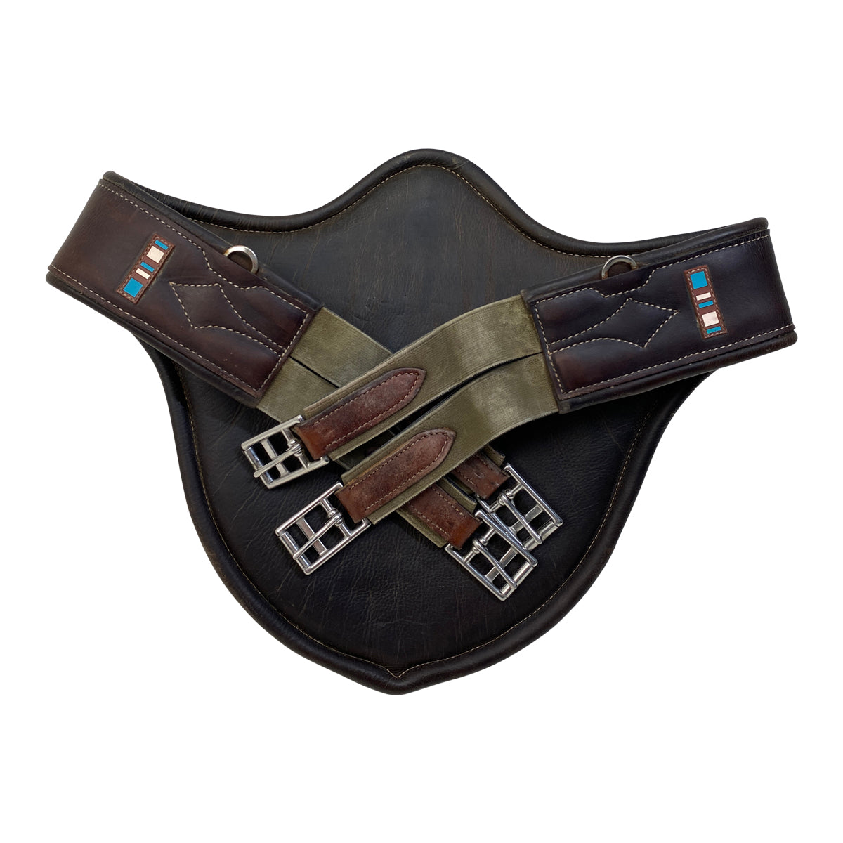 Voltaire Design Long Belly Guard Girth in Brown