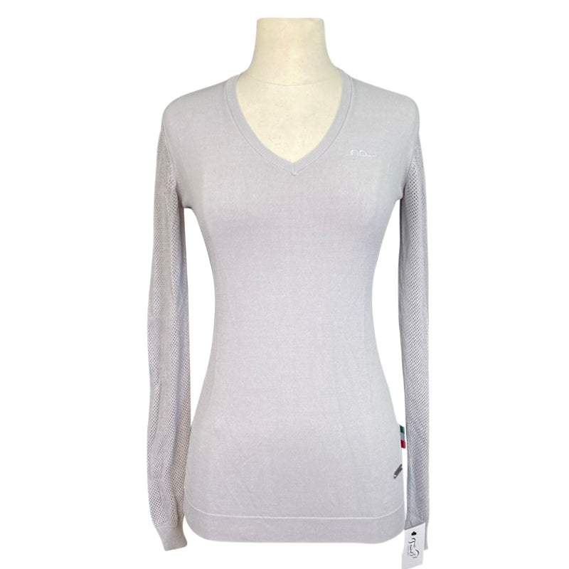 AA Platinum Perforated Sweater in Cloud