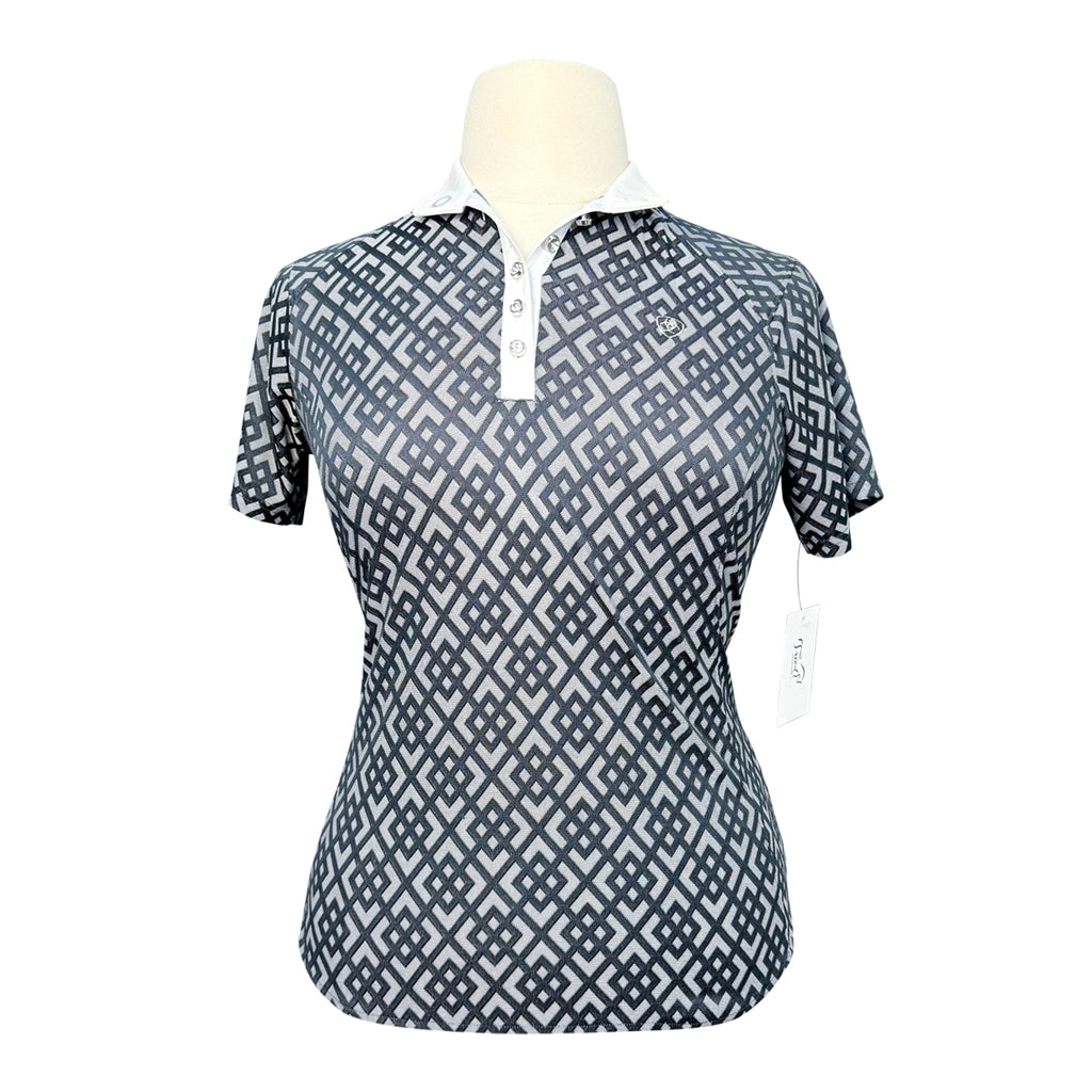 Ariat Pro Series Competition Top in Grey Diamonds 