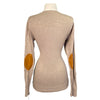 AA Platinum V-Neck Sweater with Buttons in Straw