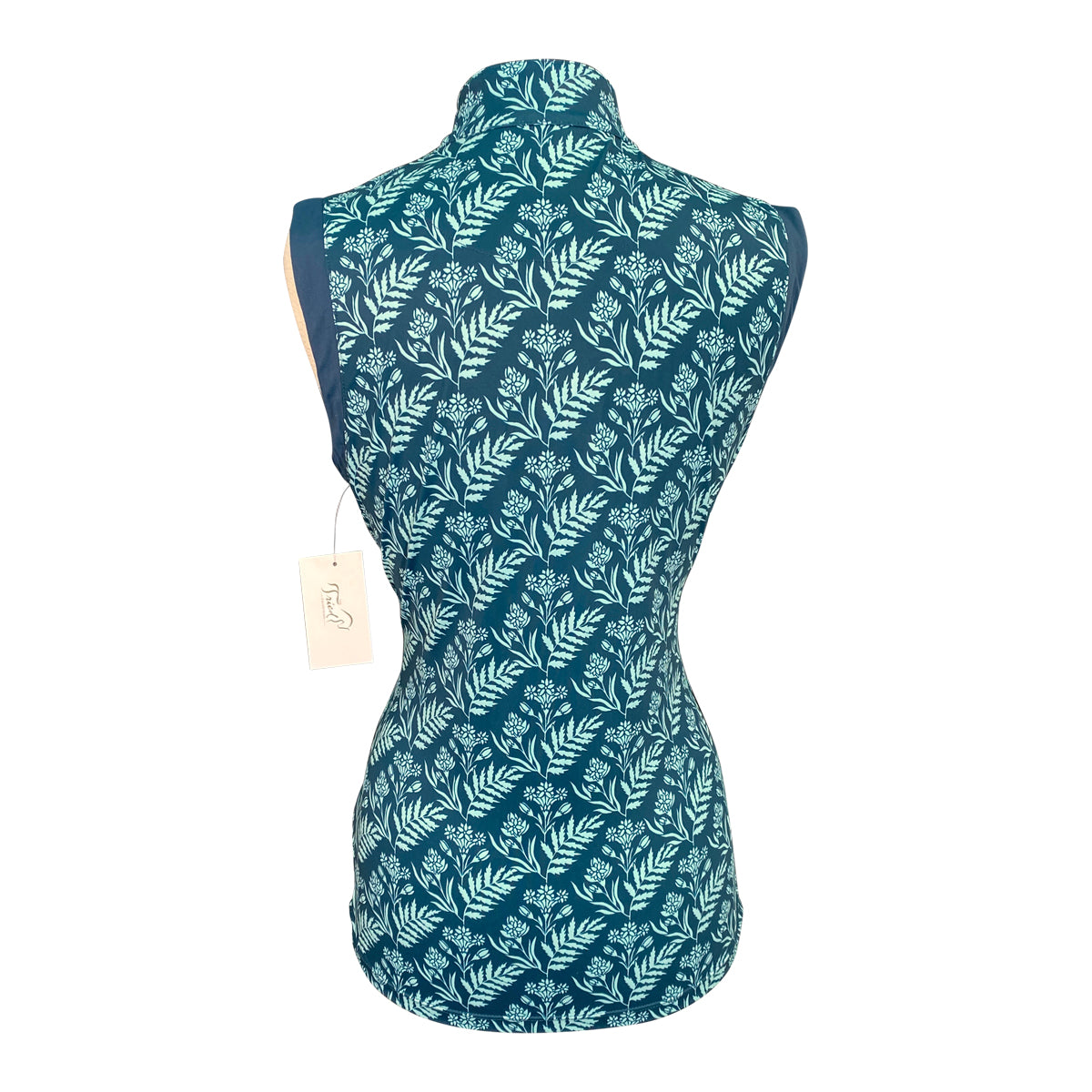 Kastel Chevron Sleeveless Sunshirt in Teal Botanical