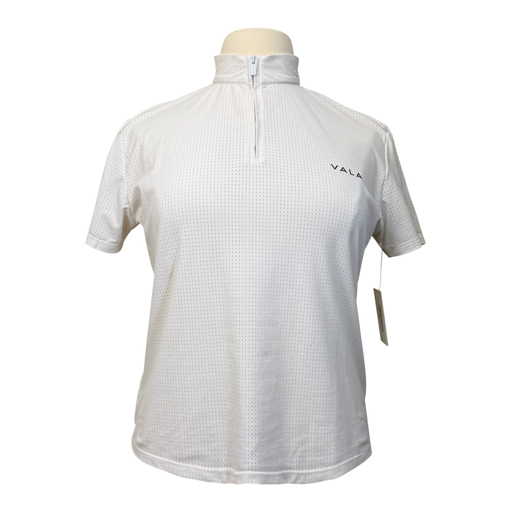 Vala Elsa Mesh Short Sleeve Zip in White